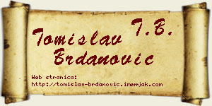 Tomislav Brdanović vizit kartica